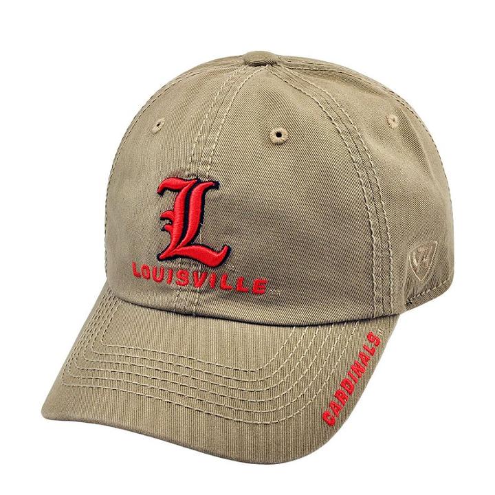 Adult Top Of The World Louisville Cardinals Undefeated Adjustable Cap, Beige Oth