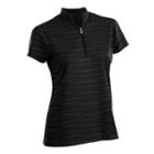 Women's Nancy Lopez Ripple Short Sleeve Golf Polo, Size: Medium, Black