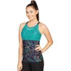 Women's Colosseum Bloom Mesh Overlay Tank, Size: Small, Brown Over