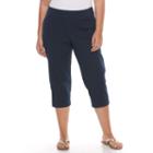 Plus Size Croft & Barrow&reg; Polished Capris, Women's, Size: 24 W, Blue (navy)