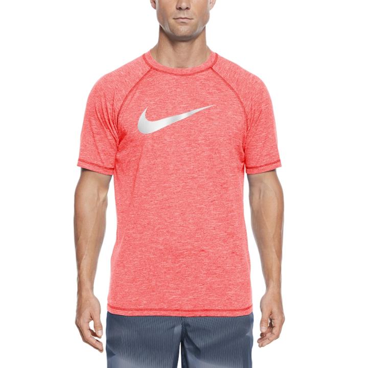 Men's Nike Dri-fit Heathered Hydroguard Tee, Size: Large, Med Red