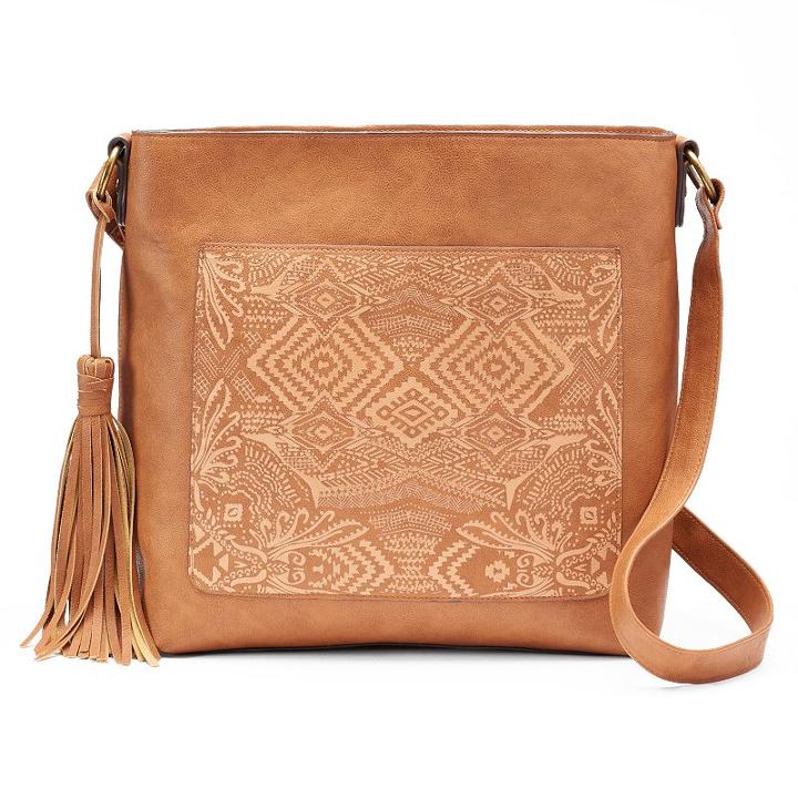 Sonoma Goods For Life&trade; Embossed Abstract Hobo, Women's, Red/coppr (rust/coppr)