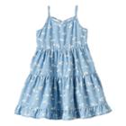 Jumping Beans, Girls 4-10 &reg; Tiered Chambray Dress, Girl's, Size: 6, Med Blue