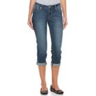 Women's Apt. 9&reg; Embellished Capri Jeans, Size: 4, Med Blue