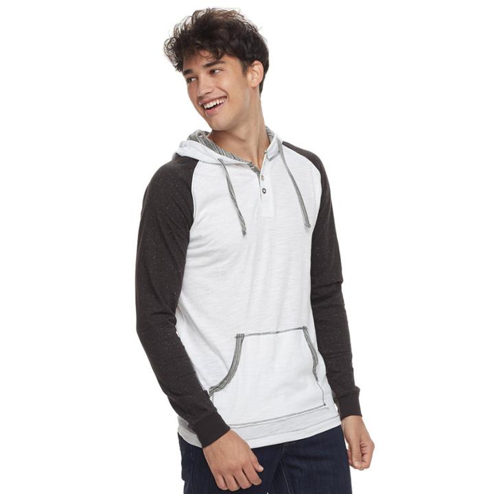 Men's Burnside Henley Hoodie, Size: Xxl, White