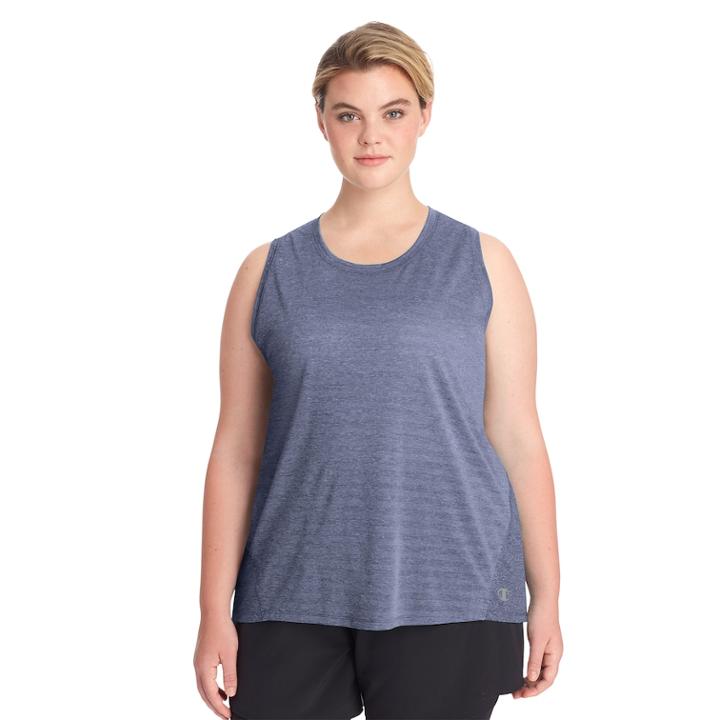 Plus Size Champion Double Dry Performance Tank, Women's, Size: 4xl, Dark Blue