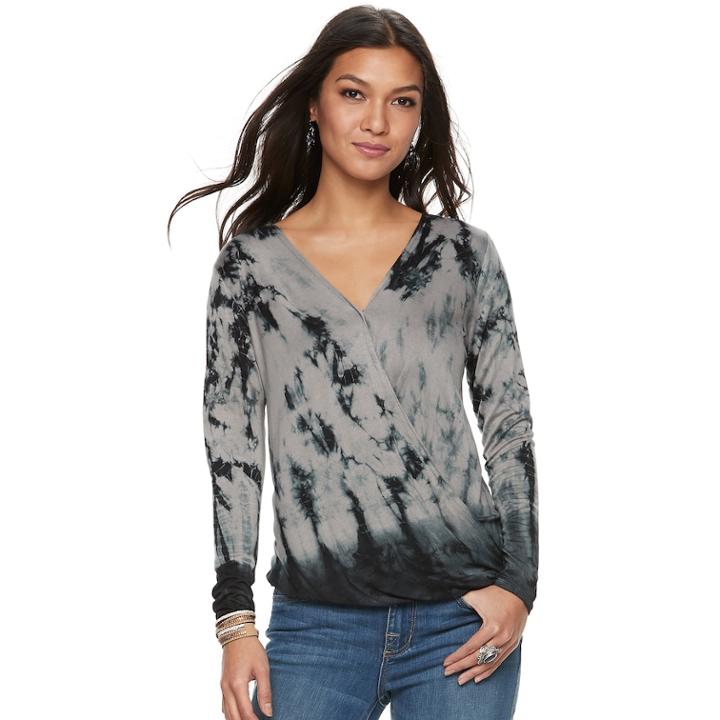 Women's Rock & Republic&reg; Twist Top, Size: Xs, Med Grey