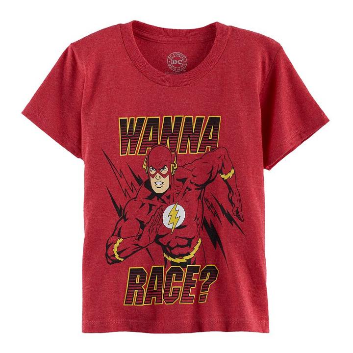 Boys 4-7 Dc Comics The Flash Wanna Race Graphic Tee, Size: M(5/6), Red