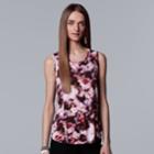 Petite Simply Vera Vera Wang Tulip Hem Tank, Women's, Size: M Petite, Med Red