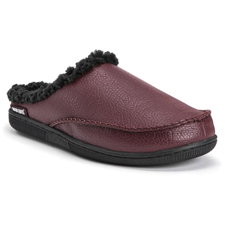 Men's Muk Luks Faux Leather Clog Slippers, Size: Large, Brown