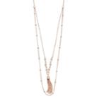 Lc Lauren Conrad Double Strand Tassel Pendant Necklace, Women's, Light Pink