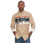 Men's Croft & Barrow&reg; Classic-fit Twill Outdoor Button-down Shirt, Size: Medium, Med Beige