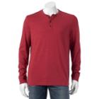 Men's Croft & Barrow&reg; Classic-fit Easy-care Henley, Size: Large, Dark Red