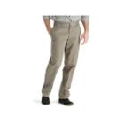 Men's Lee Stain-resist Casual Relaxed-fit Flat-front Pants, Size: 40x29, Green