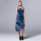 Women's Simply Vera Vera Wang Asymmetrical A-line Dress, Size: Xl, Dark Blue