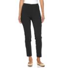 Women's Croft & Barrow&reg; Pull-on Twill Tapered Ankle Pants, Size: 14 Avg/reg, Black