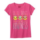 Girls 7-16 Despicable Me Minions Do All Things With Kindness Graphic Tee, Girl's, Size: Small, Brt Red