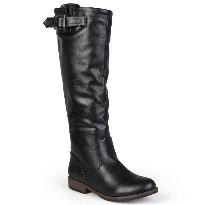 Journee Collection Amia Women's Riding Boots, Girl's, Size: 8 Wc, Black