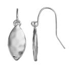 Chaps Hammered Marquise Drop Earrings, Women's, Silver