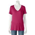 Women's Apt. 9&reg; Essential V-neck Tee, Size: Medium, Pink
