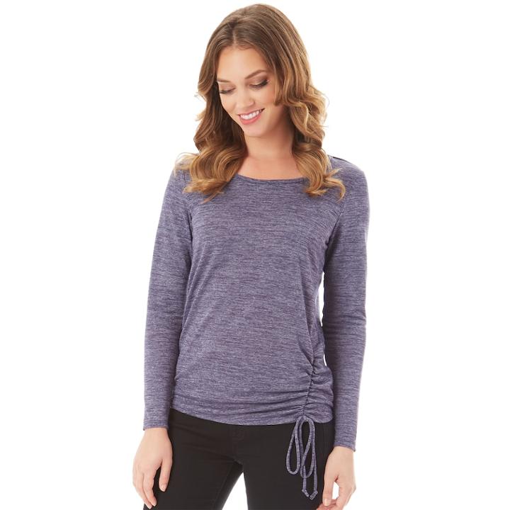 Women's Apt. 9&reg; Drawstring Tee, Size: Large, Blue (navy)
