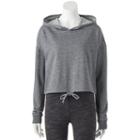 Juniors' So&reg; Perfectly Soft Cropped Long Sleeve Hoodie, Teens, Size: Xs, Dark Grey