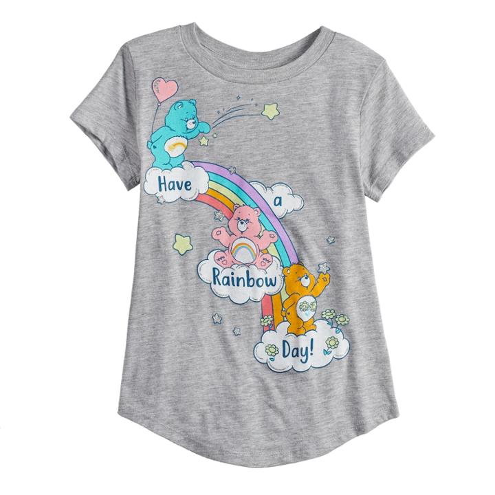Girls 4-10 Jumping Beans&reg; Care Bears Have A Rainbow Day Graphic Tee, Size: 4, Med Grey