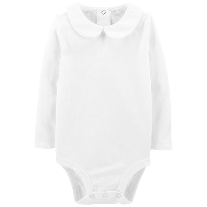 Baby Girl Oshkosh B'gosh&reg; Peter Pan Collar Bodysuit, Size: 12-18 Month, White