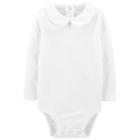Baby Girl Oshkosh B'gosh&reg; Peter Pan Collar Bodysuit, Size: 12-18 Month, White