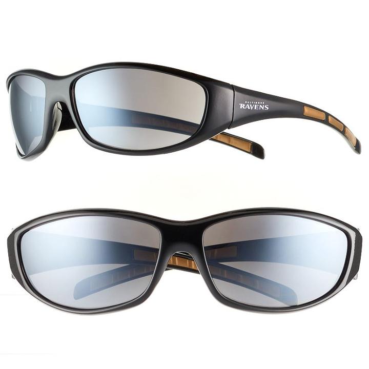 Adult Baltimore Ravens Wrap Sunglasses, Multicolor