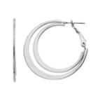 Simply Vera Vera Wang Nickel Free Polished Double Hoop Earrings, Women's, Silver