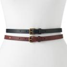 Women's Sonoma Goods For Life&trade; 2-for-1 Studded Belt Set, Size: 1xl, Grey (charcoal)