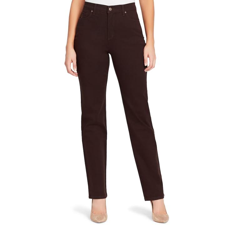 Women's Gloria Vanderbilt Amanda Classic Tapered Jeans, Size: 18 T/l, Dark Brown