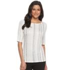 Women's Apt. 9&reg; Essential Striped Boatneck Tee, Size: Xxl, Natural