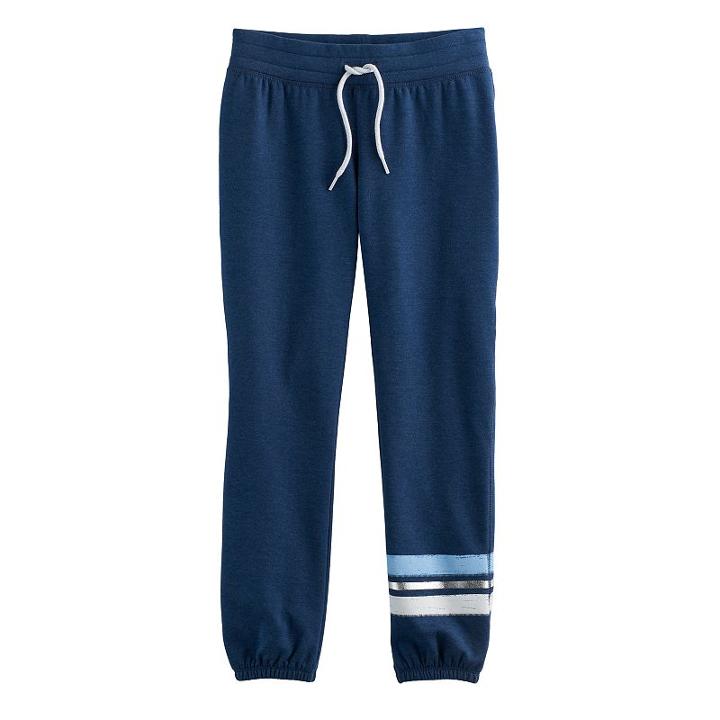 Girls 7-16 & Plus Size So&reg; French Terry Jogger Pants, Size: 18 1/2, Dark Blue
