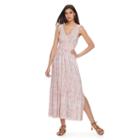 Women's Jennifer Lopez Smocked Waist Maxi Dress, Size: Medium, Pink