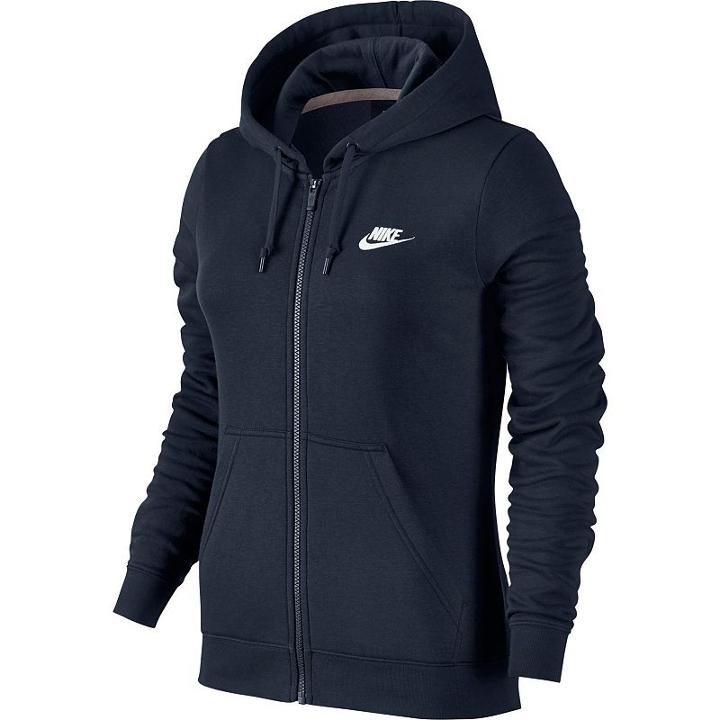 Women's Nike Full-zip Fleece Hoodie, Size: Small, Med Blue