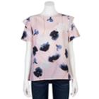 Juniors' Grayson Threads Floral Tiered Sleeve Top, Teens, Size: Small, Light Pink