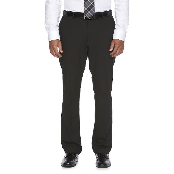 Men's Apt. 9&reg; Slim-fit Stretch Flat-front Suit Pants, Size: 32x32, Black