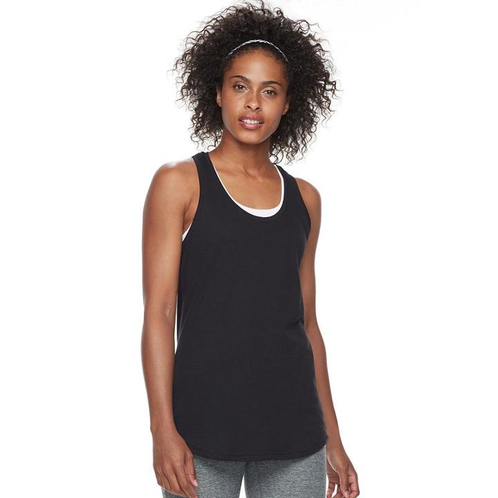 Women's Tek Gear&reg; Active Racerback Tank, Size: Medium, Black