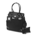 Amerileather Skylar Crocodile 17-in. Rolling Tote, Women's, Black