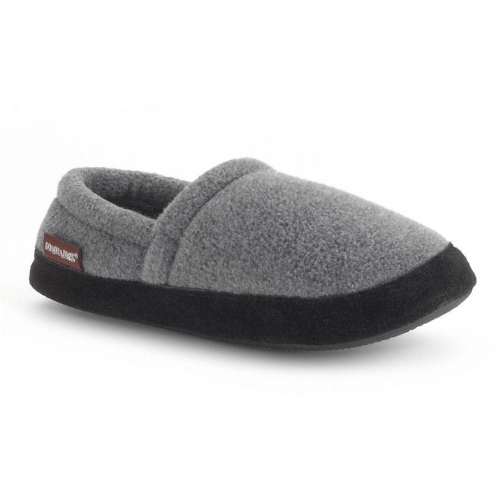 Muk Luks Men's Fleece Slippers, Size: Large, Grey