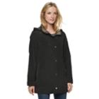 Women's Gallery Button Out A-line Jacket, Size: Small, Black