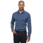 Big & Tall Apt. 9&reg; Slim-fit Stretch Button-down Shirt, Men's, Size: Xl Tall, Dark Blue