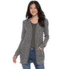 Juniors' So&reg; Solid Boyfriend Cardigan, Teens, Size: Large, Oxford