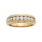 Men's 14k Gold Igl Certified 1 Carat T.w. Diamond Wedding Band, Size: 12, White