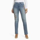 Women's Gloria Vanderbilt Amanda High-rise Embellished Jeans, Size: 18 Avg/reg, Light Blue