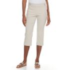 Women's Dana Buchman Embellished Pull-on Capris, Size: Small, Lt Brown