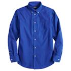 Boys 4-20 Chaps School Uniform Oxford Button-down Shirt, Size: 12, Med Blue