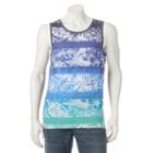 Men's Urban Pipeline&reg; Print Knit Tank, Size: Large, Blue (navy)